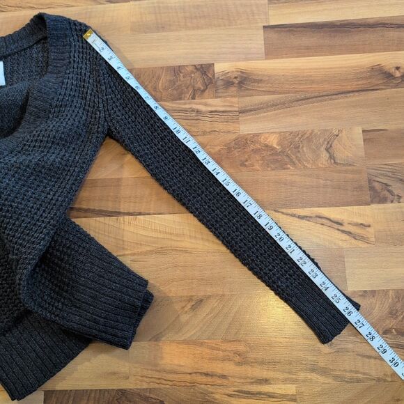 Aerie Sweater Women's Size Small Petite Black Cardigan Knit Button Up Wool Blend - Picture 9 of 10